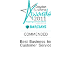 Best Business for Customer Service Finalist Badge